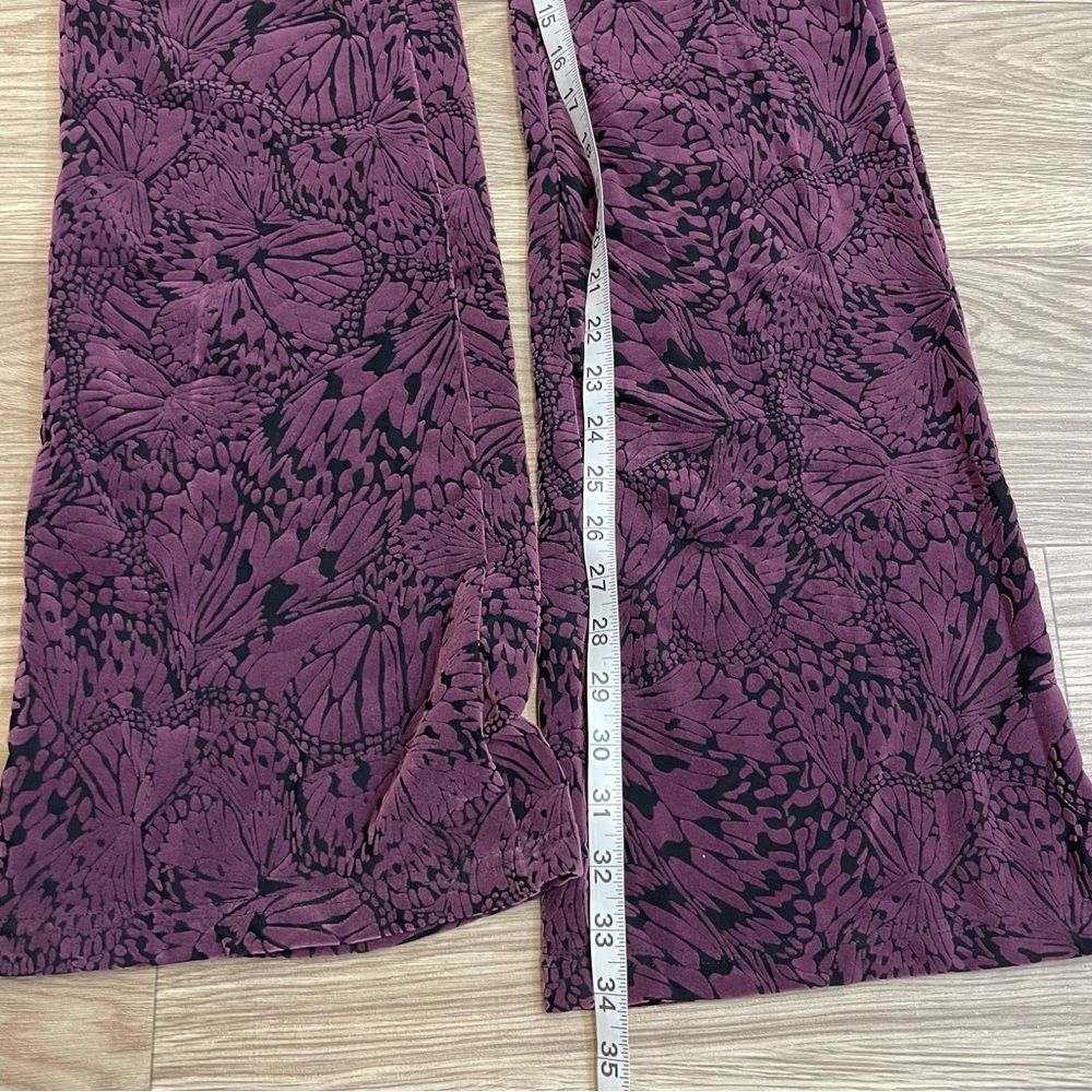 Outcast Clothing Jett Purple Butterfly Burnout Velour Sexy Jumpsuit - Picture 10 of 13